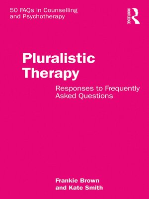 cover image of Pluralistic Therapy